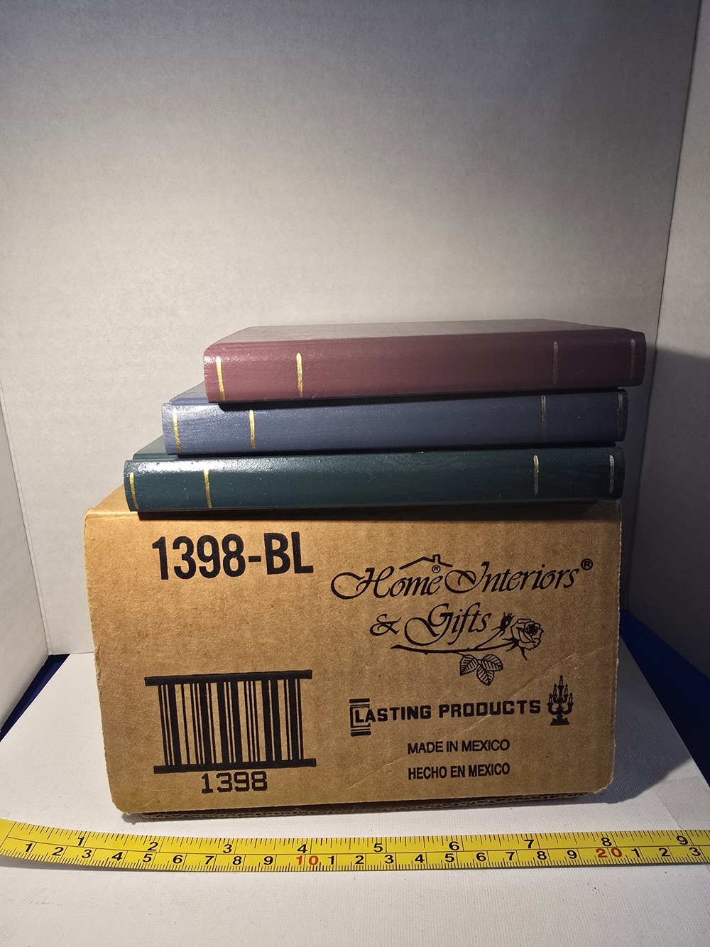 Home Interiors Leatherette Journal Set - Burgundy, Blue, Dark Green